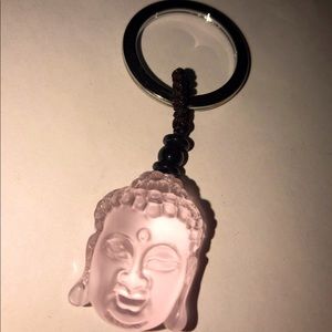 Sea Glass Pink Buddha Key Chains